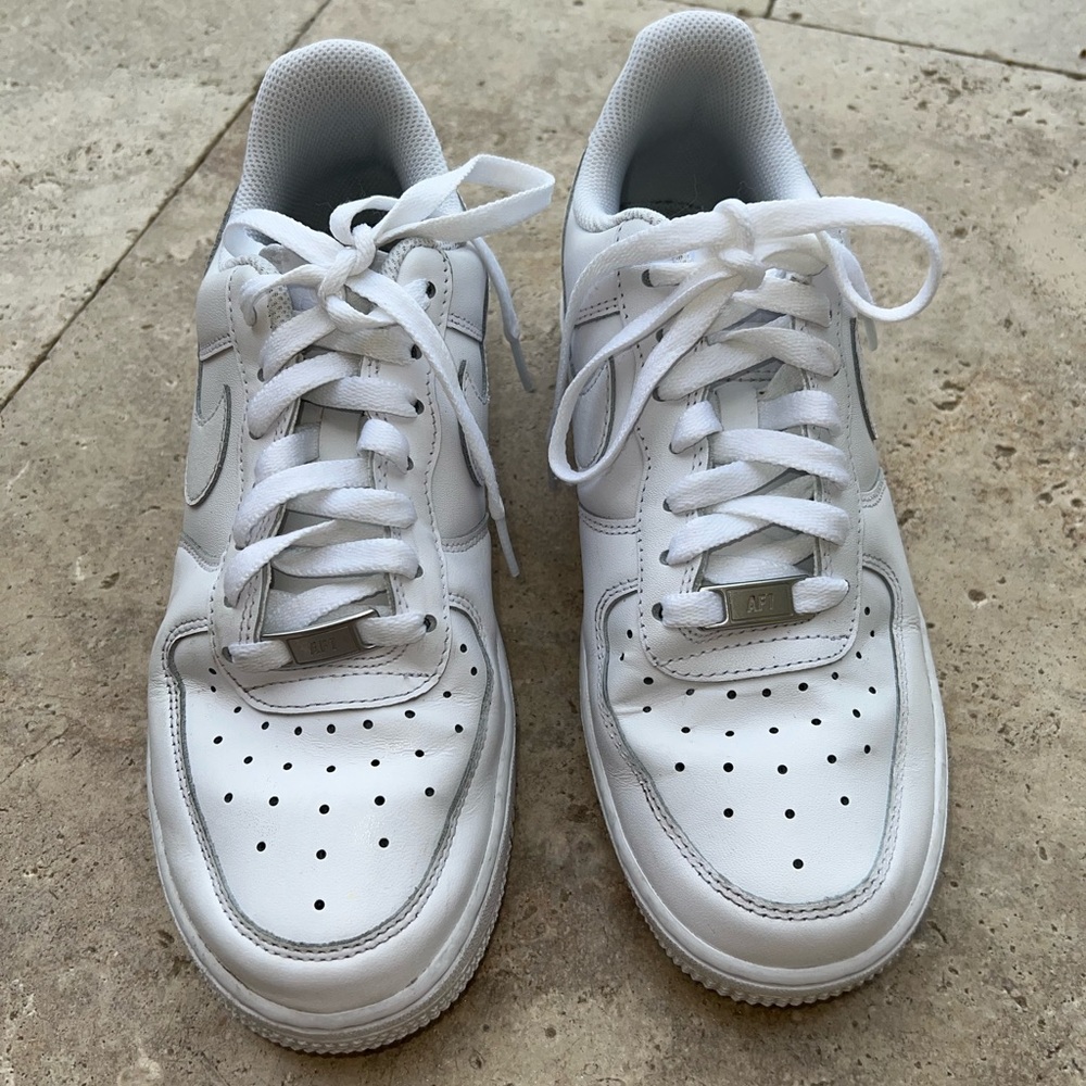 White Nike Air Force 1s